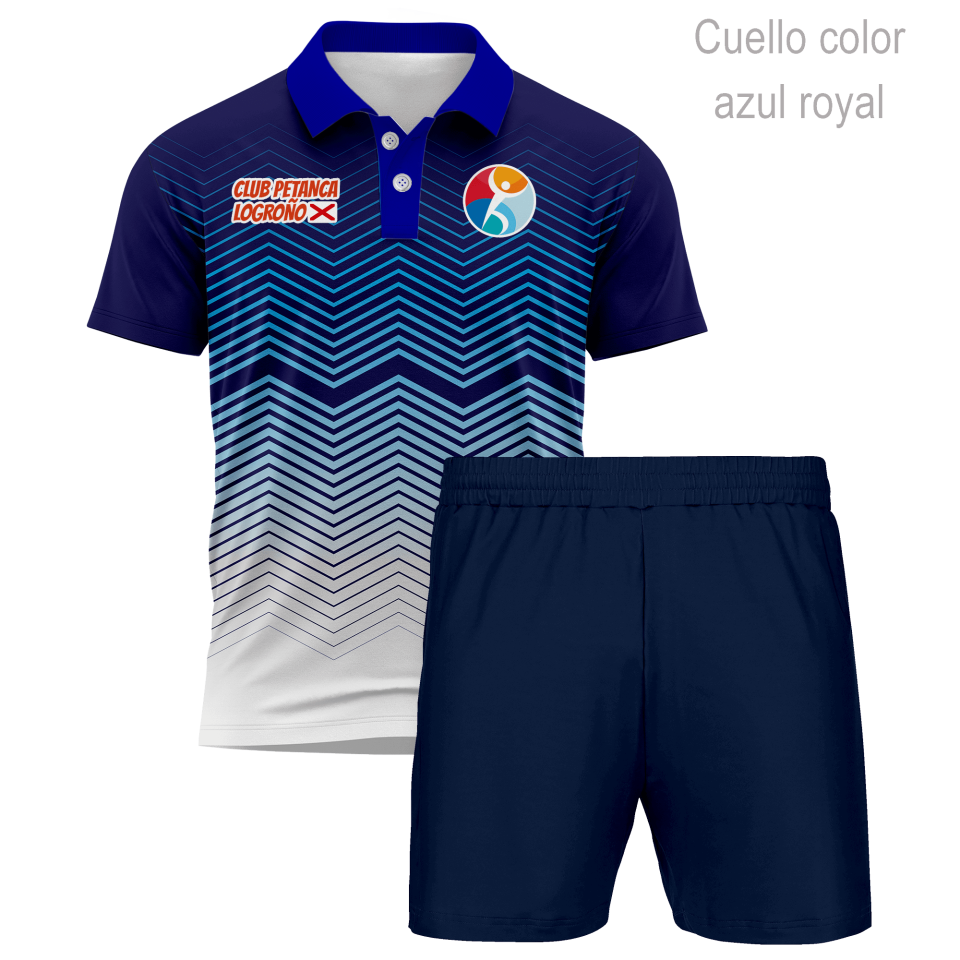 Conjunto petanca polo y pantalón corto 100% fullprint personalizado