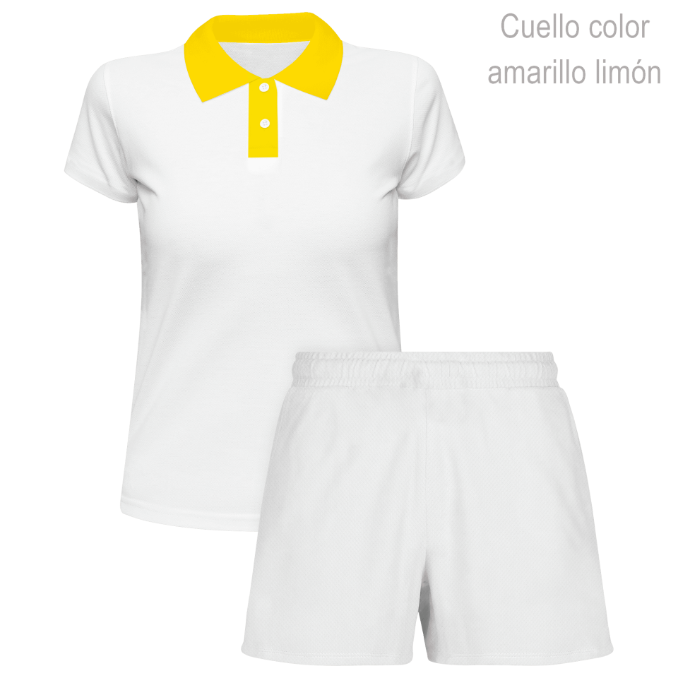 Conjunto petanca polo y pantalón corto de mujer 100% fullprint personalizado