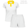 Conjunto petanca polo y pantalón corto de mujer 100% fullprint personalizado