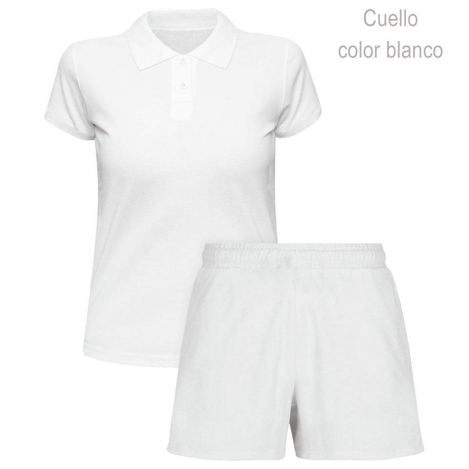 Conjunto petanca polo y pantalón corto de mujer 100% fullprint personalizado