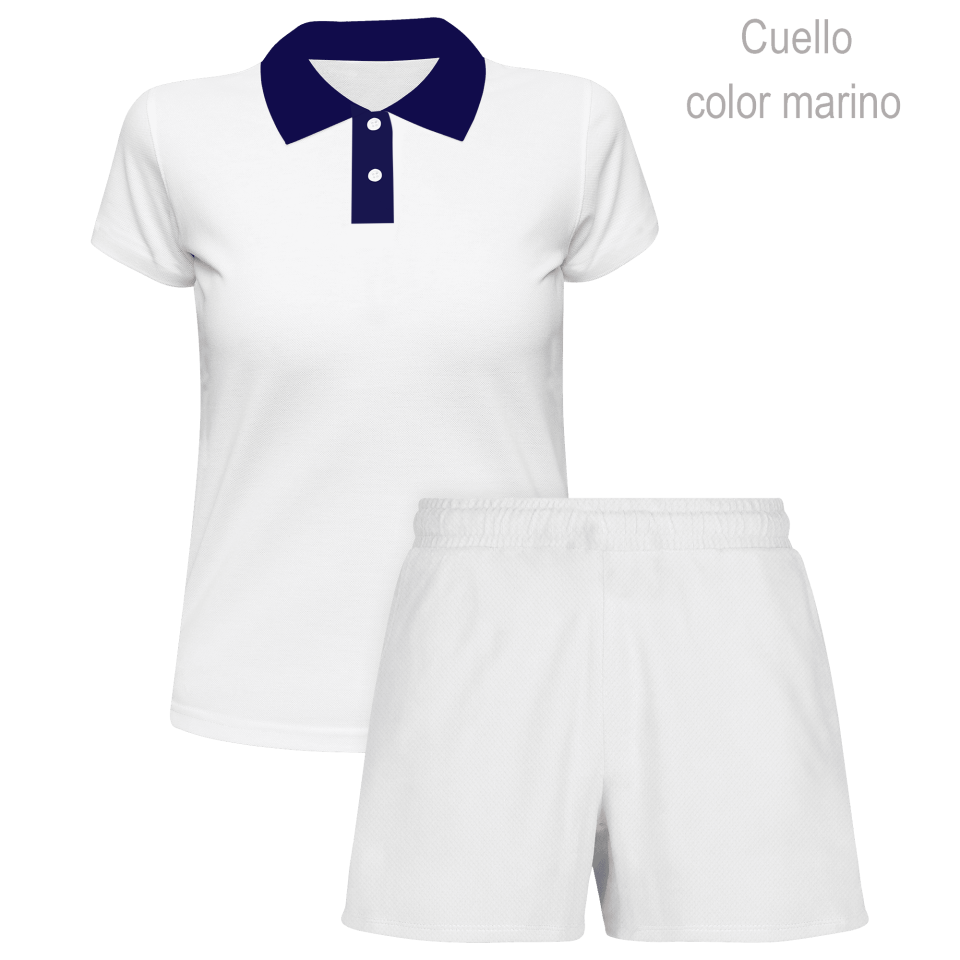 Conjunto petanca polo y pantalón corto de mujer 100% fullprint personalizado