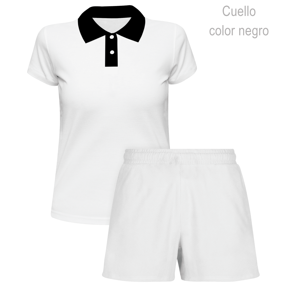 Conjunto petanca polo y pantalón corto de mujer 100% fullprint personalizado