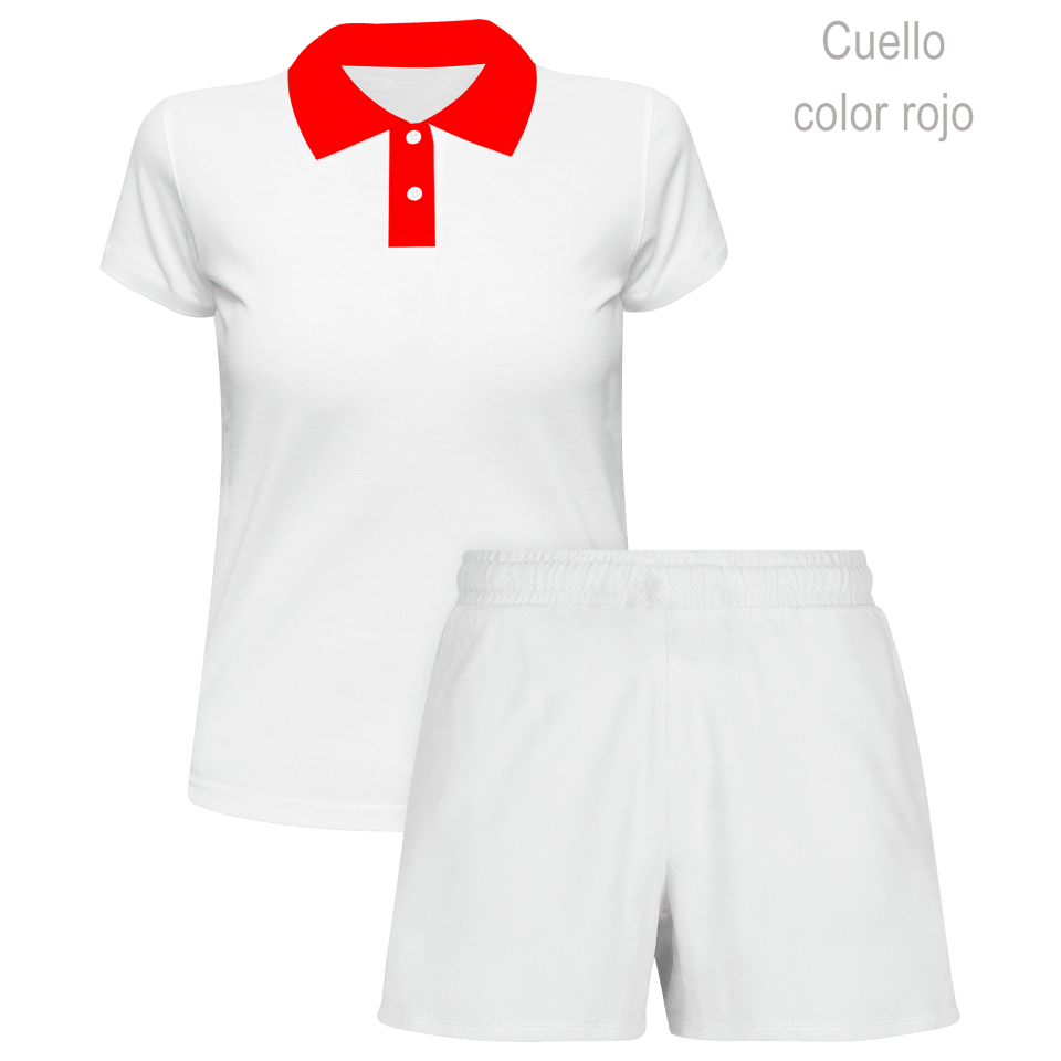 Conjunto petanca polo y pantalón corto de mujer 100% fullprint personalizado