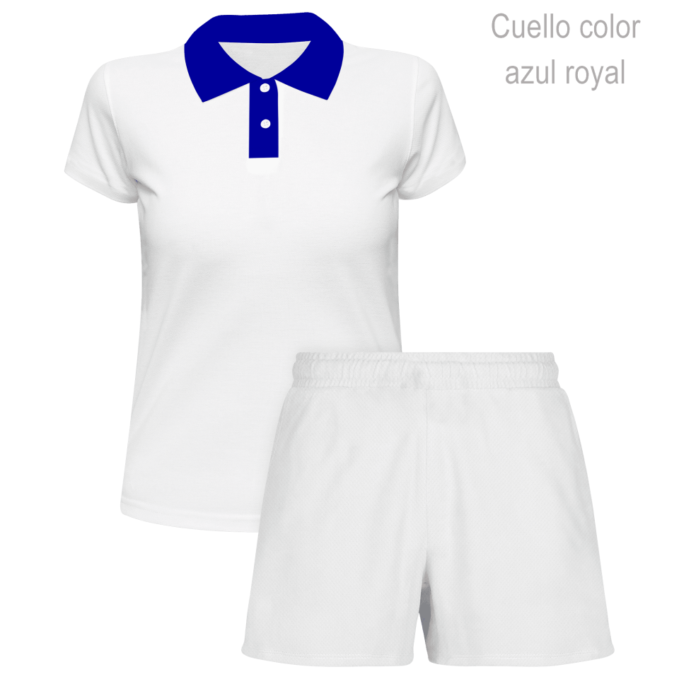 Conjunto petanca polo y pantalón corto de mujer 100% fullprint personalizado
