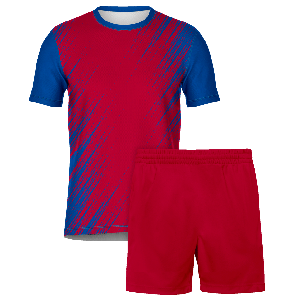 Conjunto fútbol sublimado Zig Zag personalizado