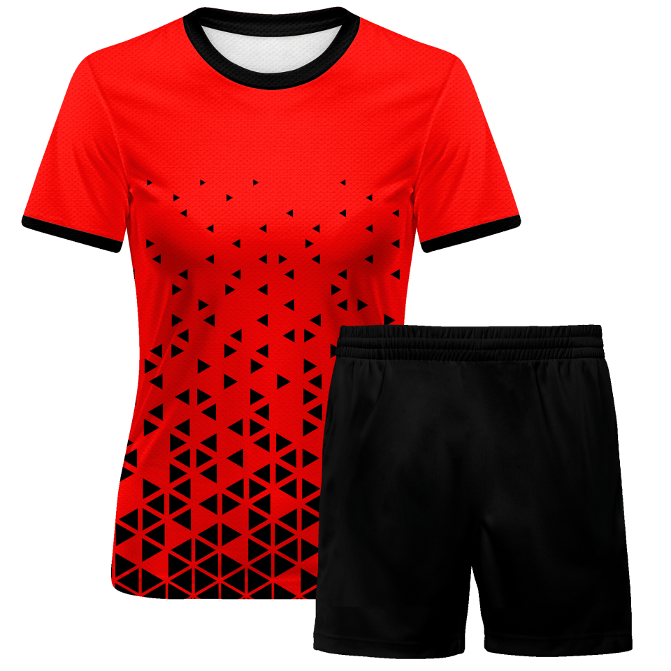 Conjunto fútbol de mujer sublimado Triángulos personalizado