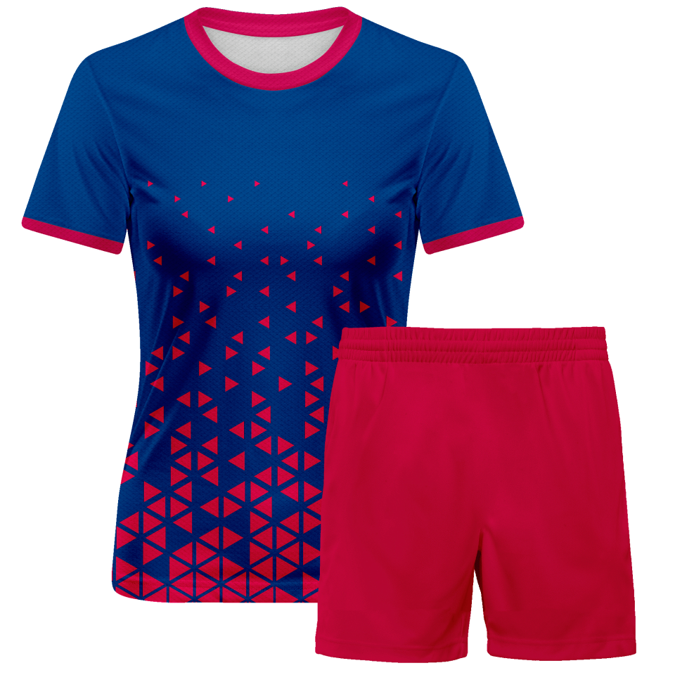 Conjunto fútbol de mujer sublimado Triángulos personalizado
