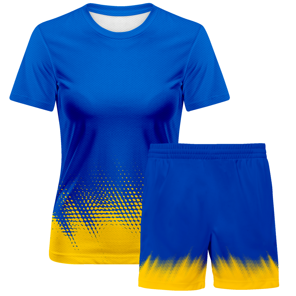 Conjunto fútbol de mujer sublimado Bits Fire personalizado