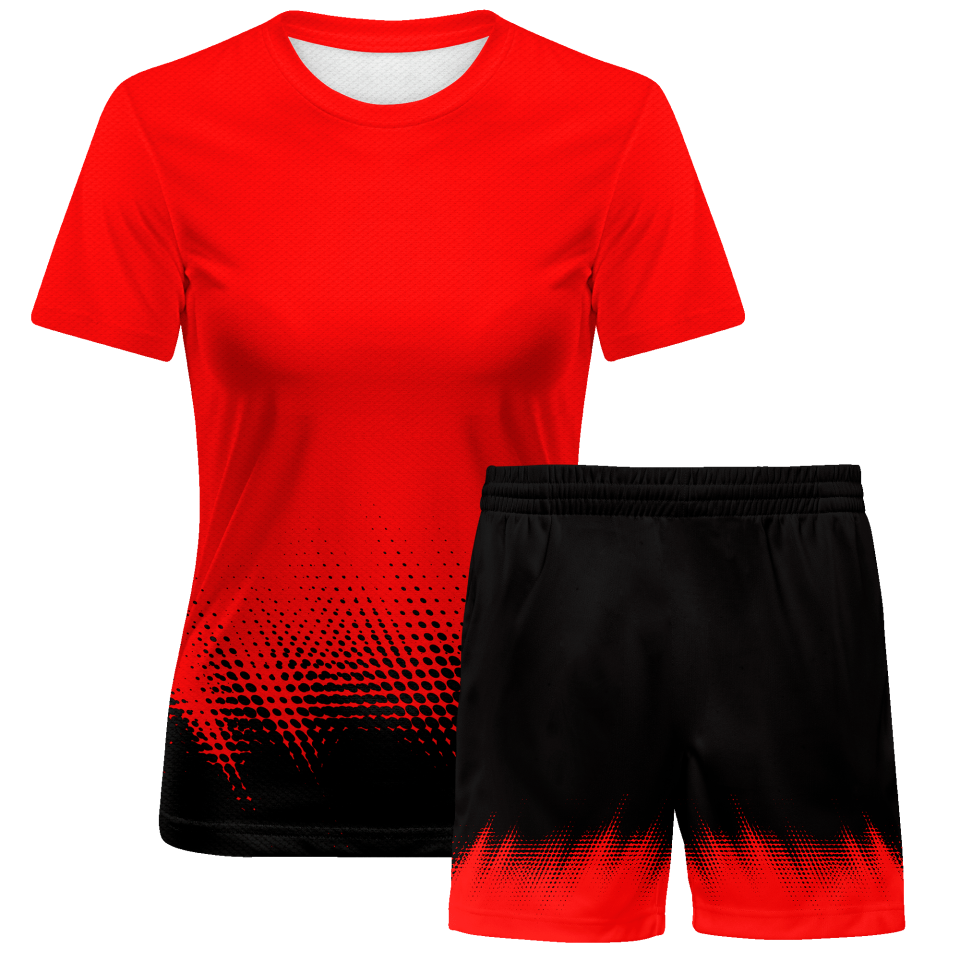 Conjunto fútbol de mujer sublimado Bits Fire personalizado