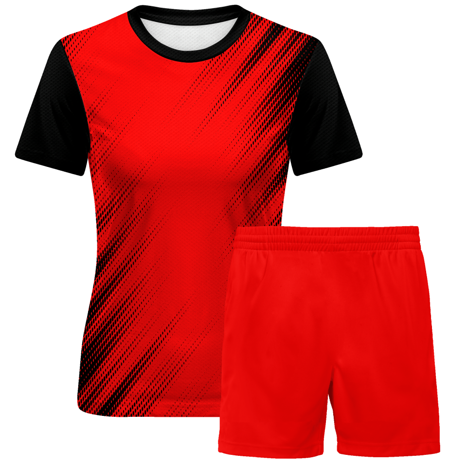 Conjunto fútbol de mujer sublimado Zig Zag personalizado