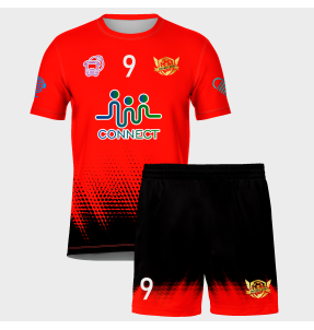 Conjunto fútbol sublimado Bits Fire personalizado