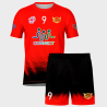Conjunto fútbol sublimado Bits Fire personalizado
