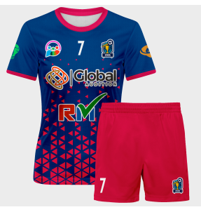 Conjunto fútbol de mujer sublimado Triángulos personalizado