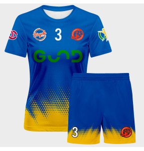 Conjunto fútbol de mujer sublimado Bits Fire personalizado