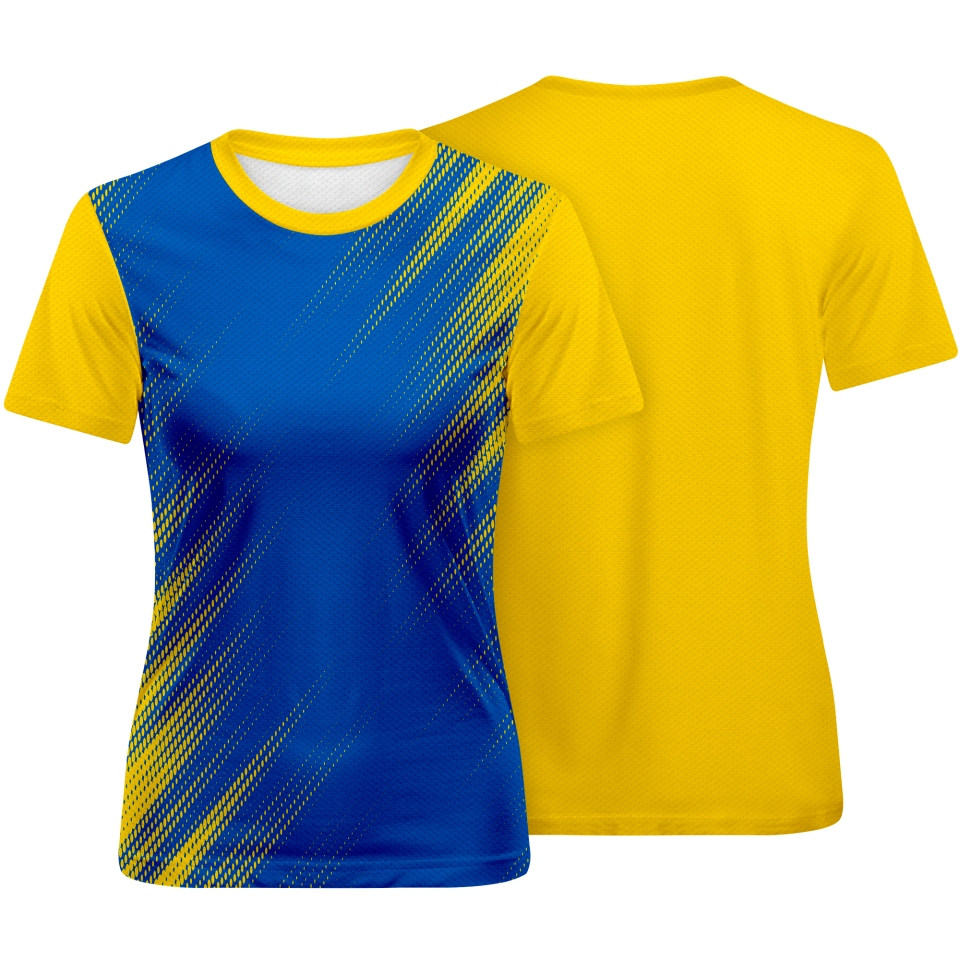 Camiseta fútbol de mujer sublimada Zig Zag personalizada