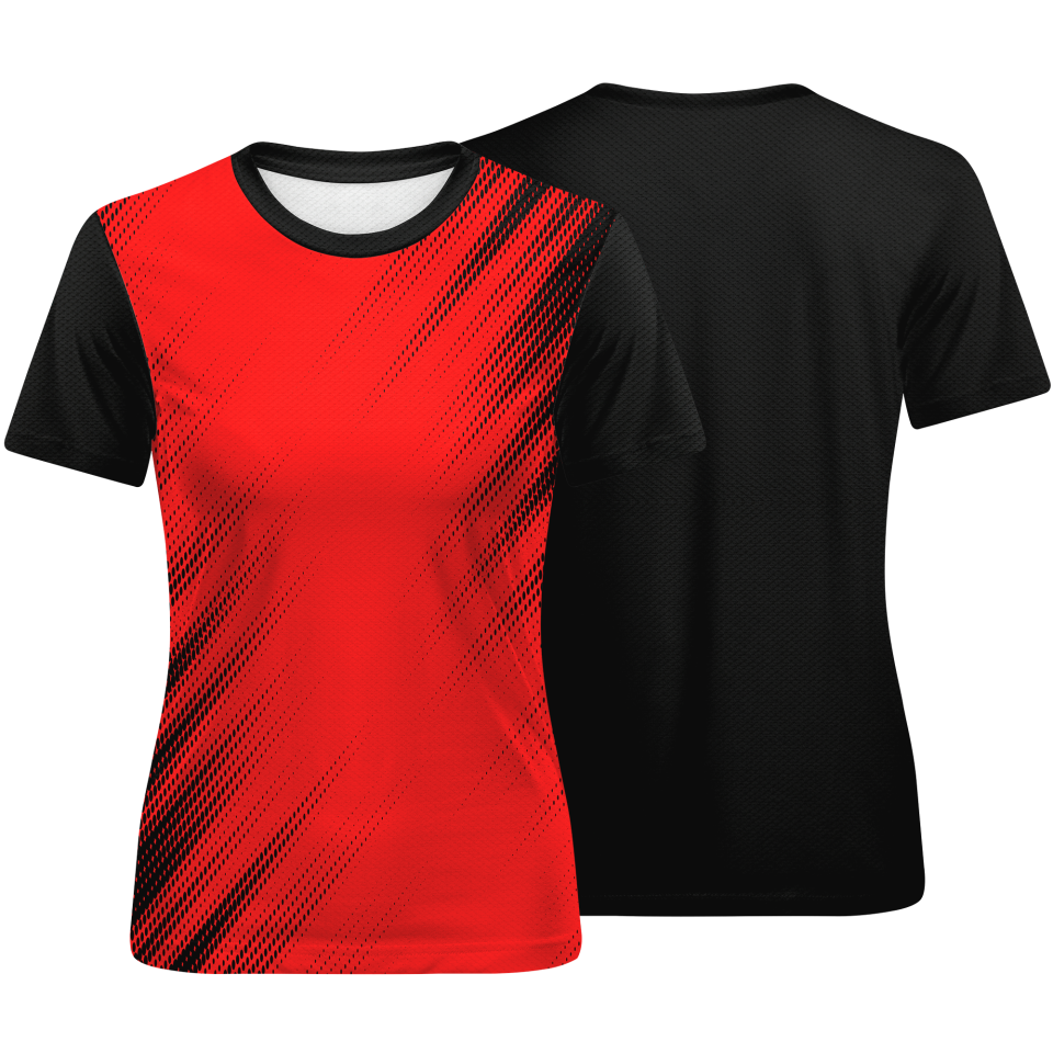 Camiseta fútbol de mujer sublimada Zig Zag personalizada