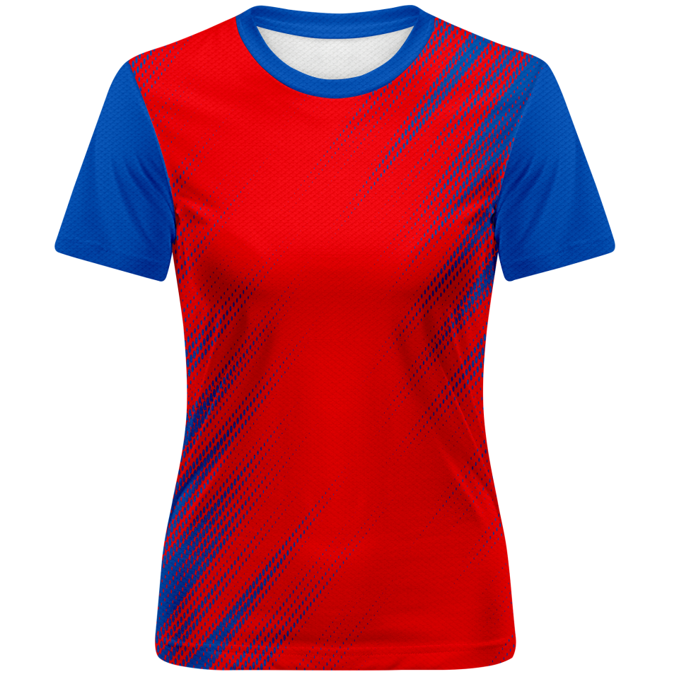 Camiseta fútbol de mujer sublimada Zig Zag personalizada