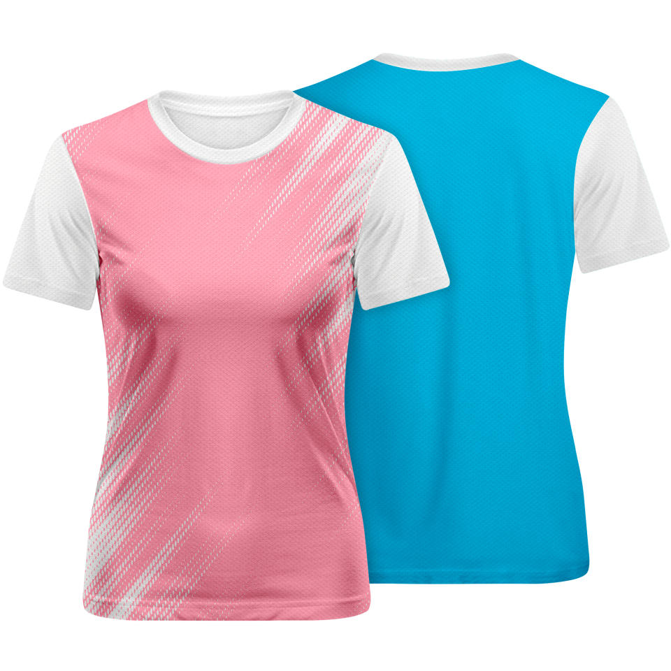 Camiseta fútbol de mujer sublimada Zig Zag personalizada