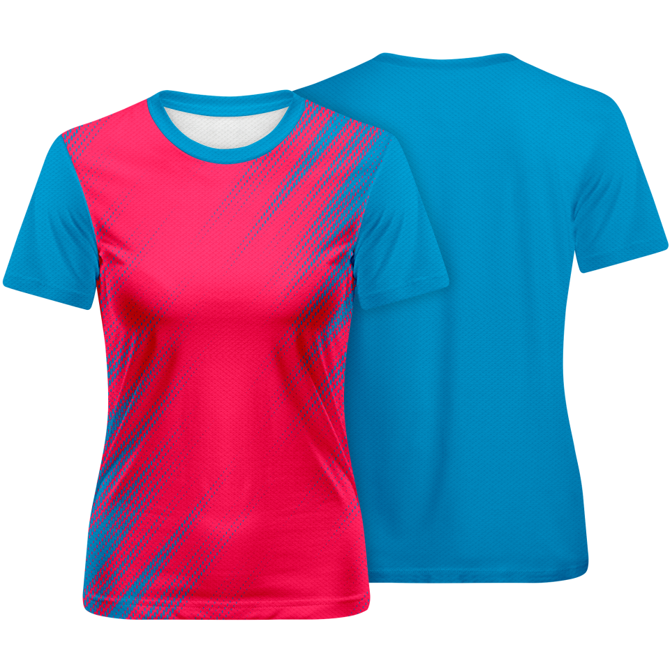 Camiseta fútbol de mujer sublimada Zig Zag personalizada