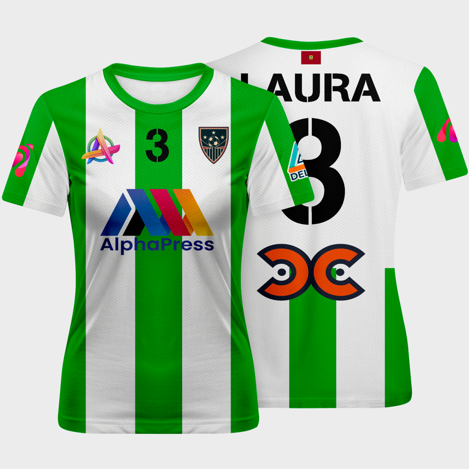 Camiseta fútbol de mujer sublimada Argentina personalizada