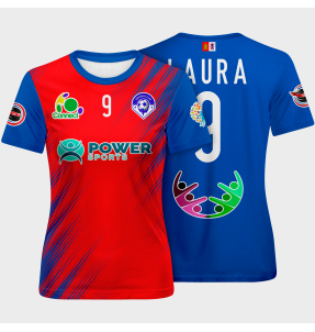 Camiseta fútbol de mujer sublimada Zig Zag personalizada