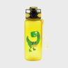 Botella infantil amarilla con dinosaurio personalizada