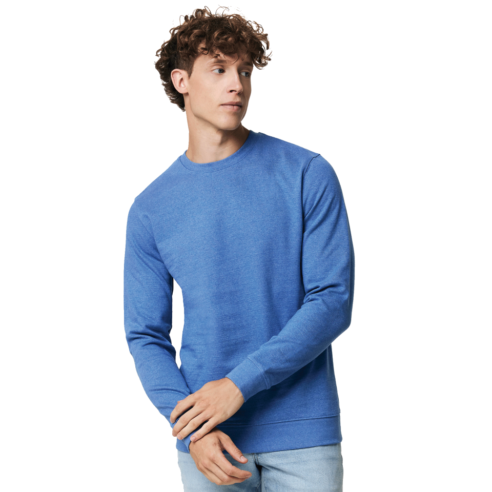 Sudadera jaspeada de algodón reciclado personalizada