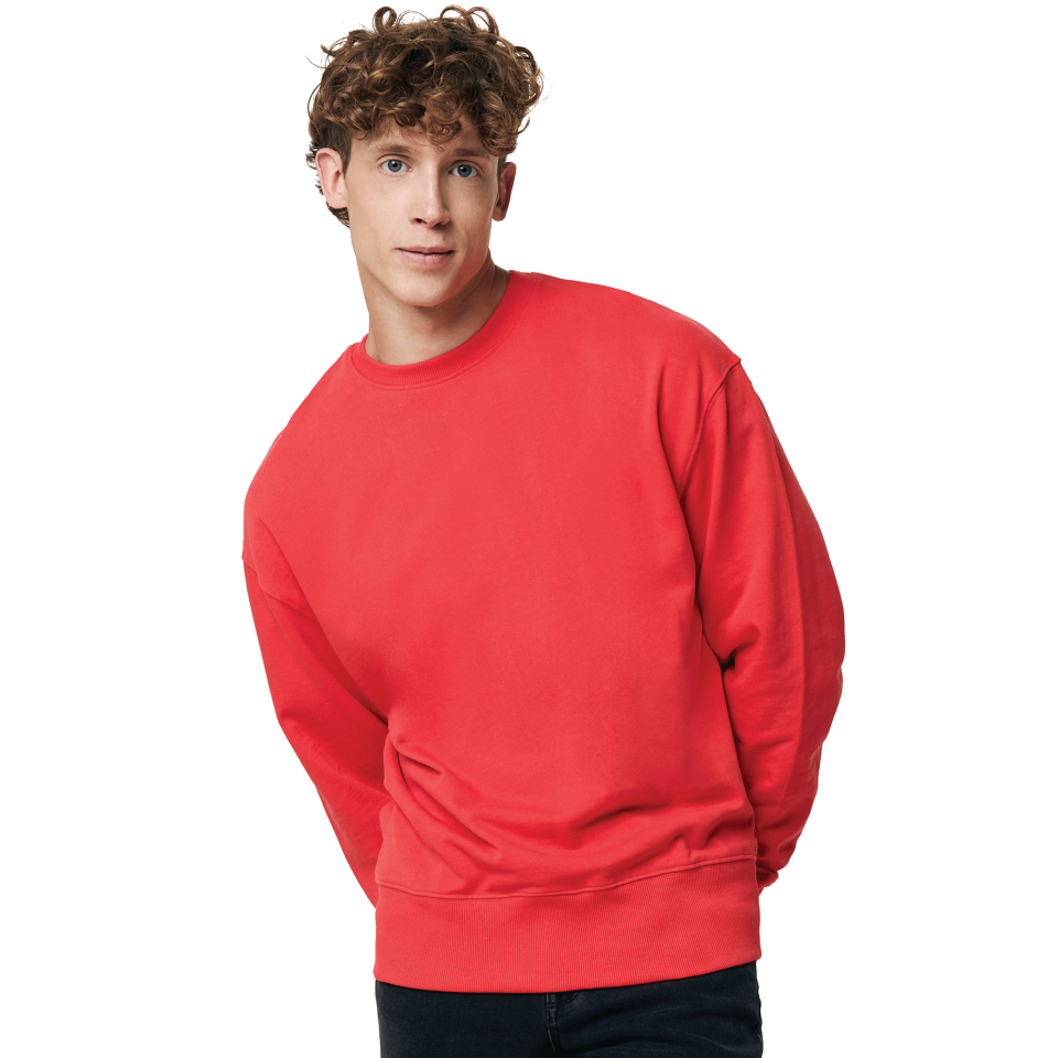 Sudadera relax fit de algodón reciclado personalizada