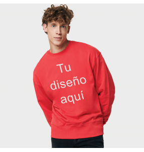 Sudadera relax fit de algodón reciclado personalizada
