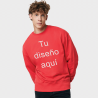Sudadera relax fit de algodón reciclado personalizada