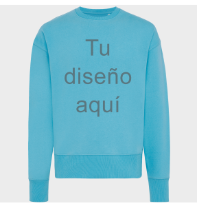 Sudadera relax fit de algodón reciclado 3XL personalizada