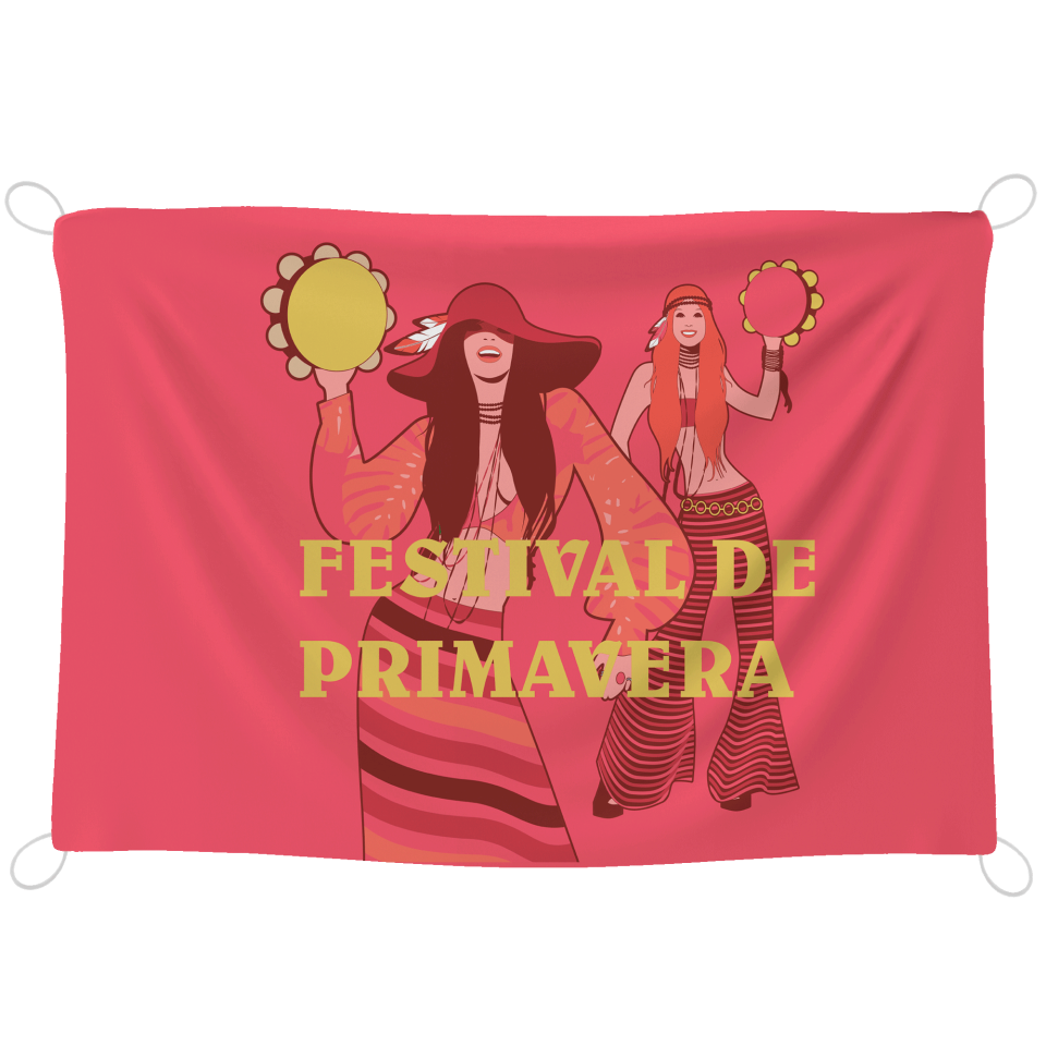 Bandera 145x100 cm con gomas personalizada