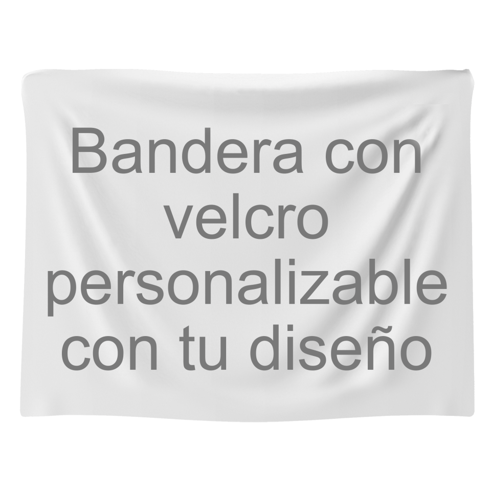 Bandera 115x150 cm con velcro personalizada