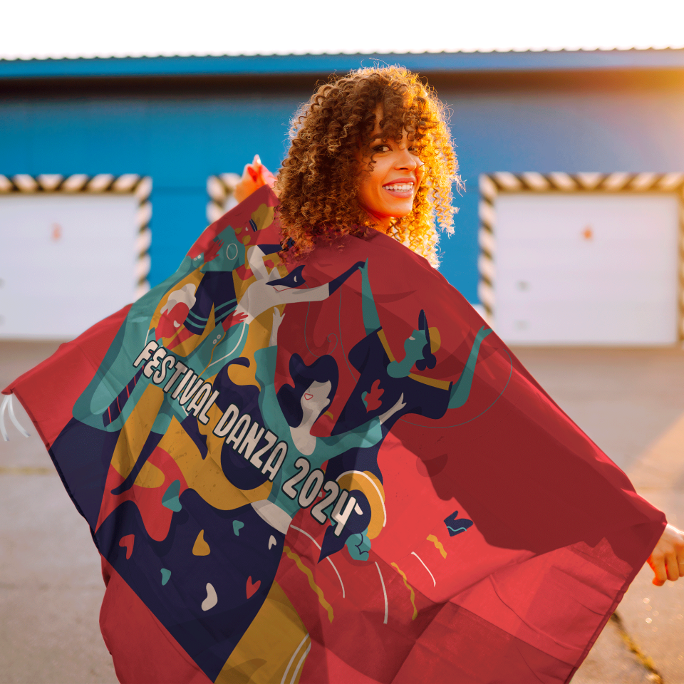 Bandera 70x120 cm con tiras personalizada