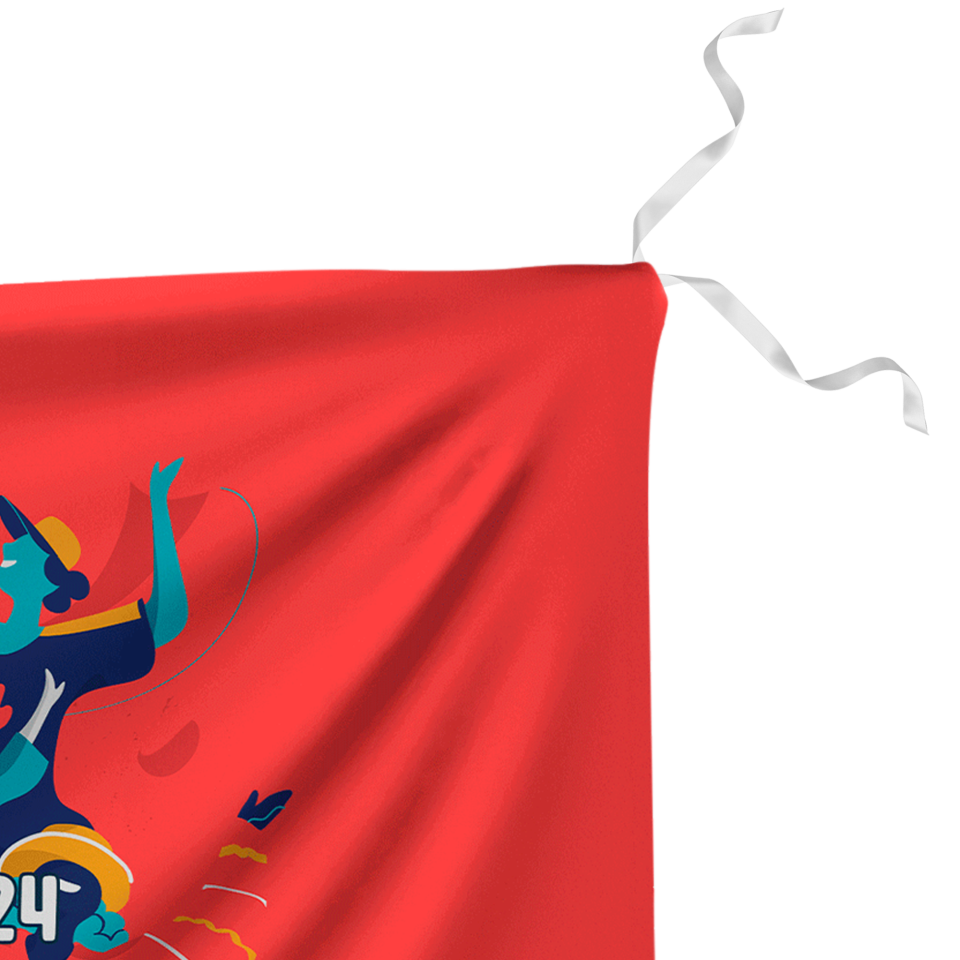 Bandera 70x120 cm con tiras personalizada