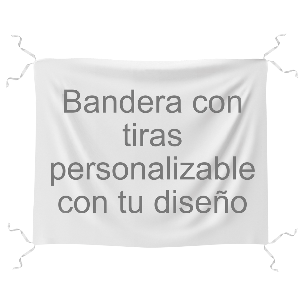 Bandera 115x150 cm con tiras personalizada