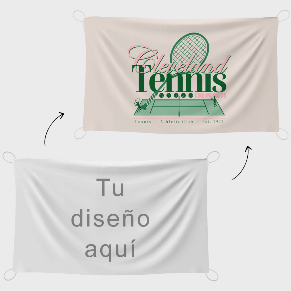 Bandera 70x120 cm con gomas personalizada