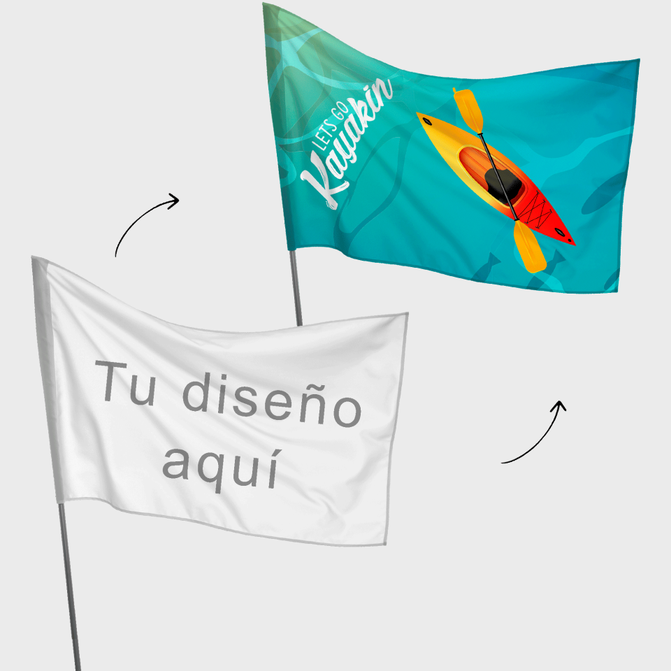 Bandera 60x90 cm para mástil personalizada
