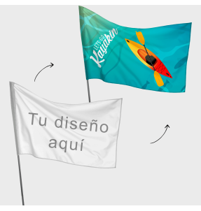Bandera 60x90 cm para mástil personalizada