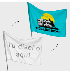 Bandera 100x120 cm para mástil personalizada