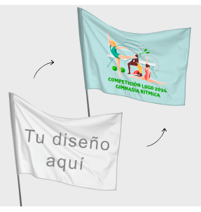 Bandera 75x100 cm para mástil personalizada