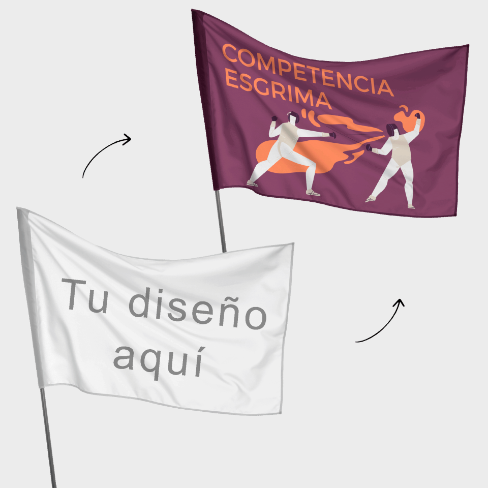 Bandera 100x150 cm para mástil personalizada