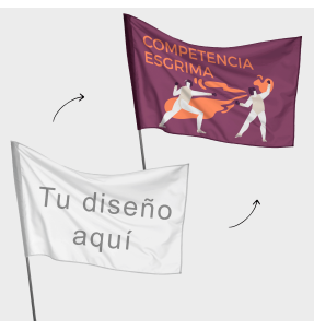 Bandera 100x150 cm para mástil personalizada