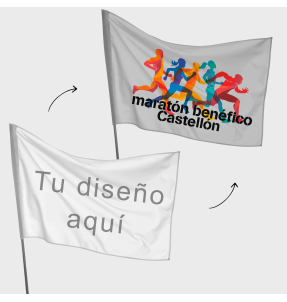 Bandera 145x100 cm para mástil personalizada