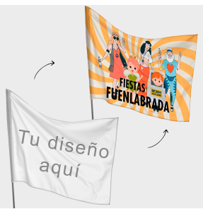 Bandera 115x150 cm para mástil personalizada