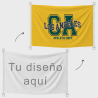 Bandera 90x60 cm con anillas y refuerzo personalizada