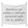 Bandera 115x150 cm con anillas y refuerzo personalizada