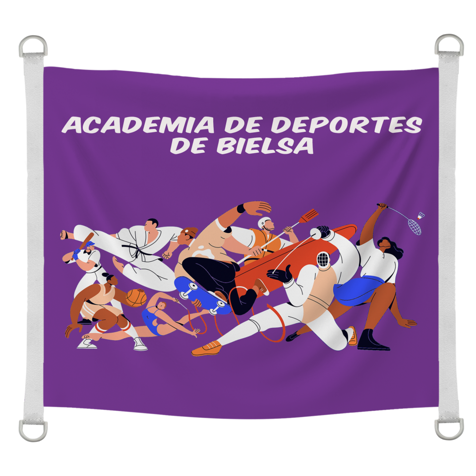 Bandera 115x150 cm con anillas y refuerzo personalizada