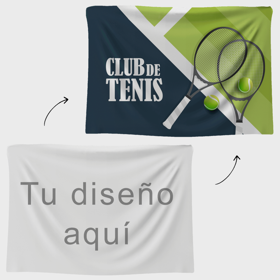 Bandera 145x100 cm con velcro personalizada