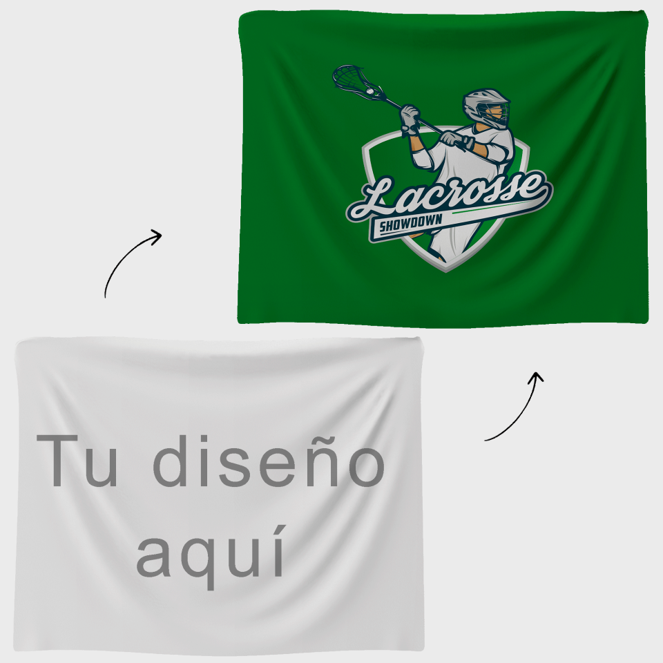 Bandera 115x150 cm con velcro personalizada